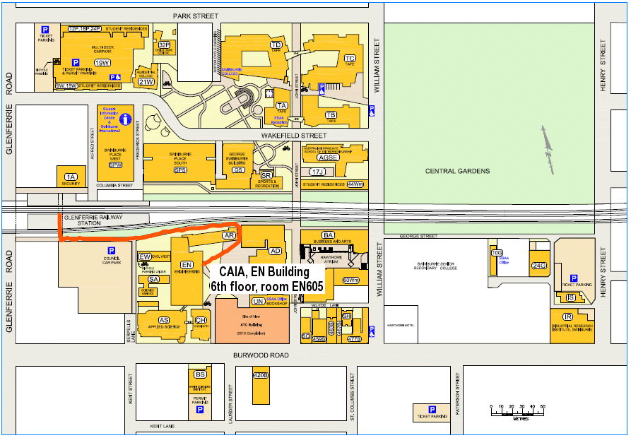 Map of Hawthorn campus